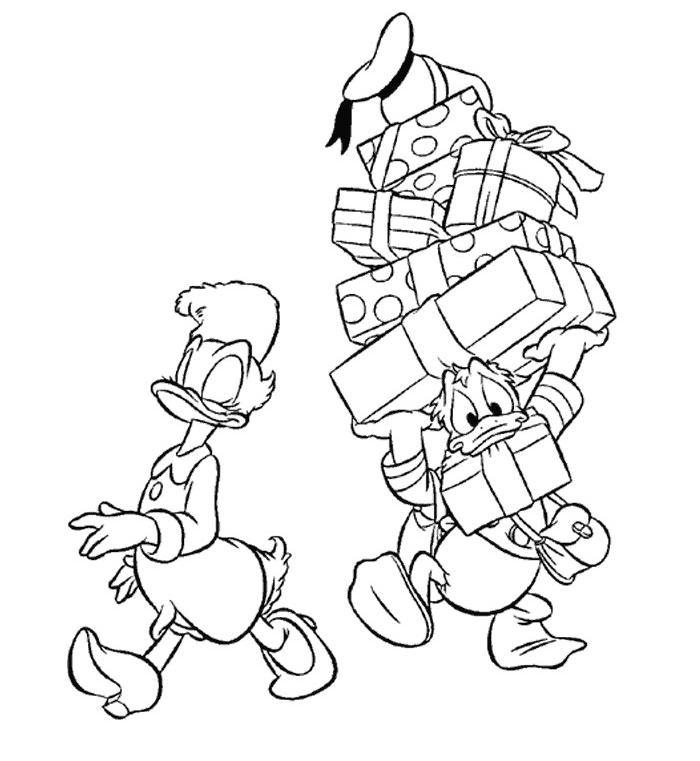coloriage donald et daisy aux courses